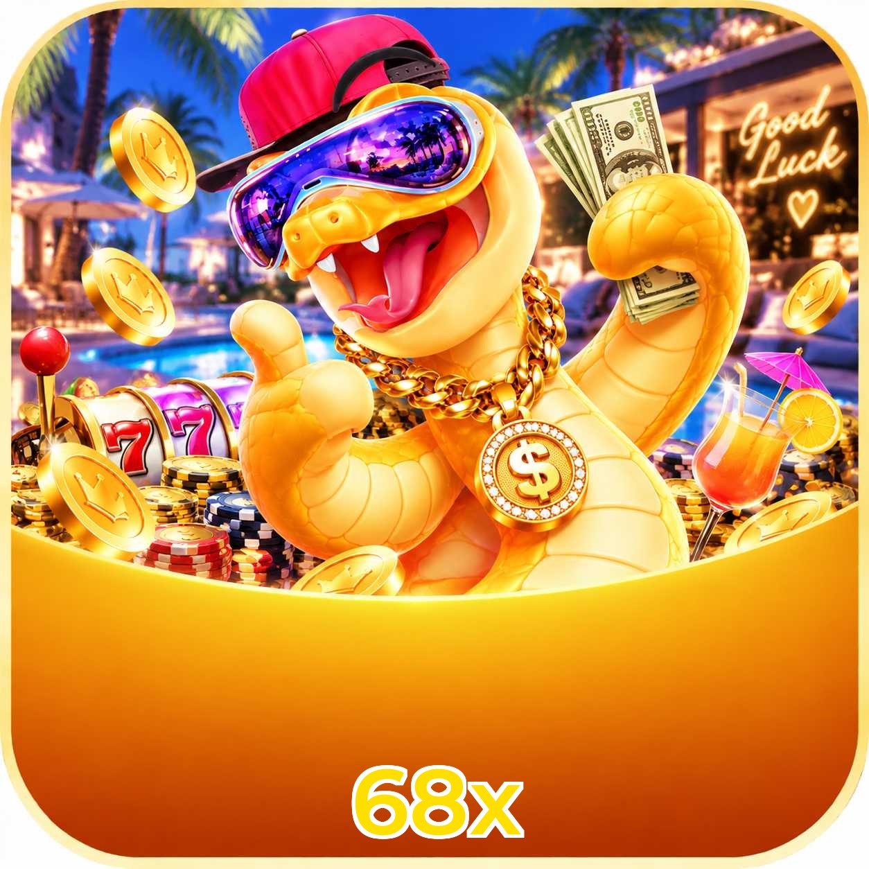 App 68x com catálogo premium, PIX e suporte 24/7